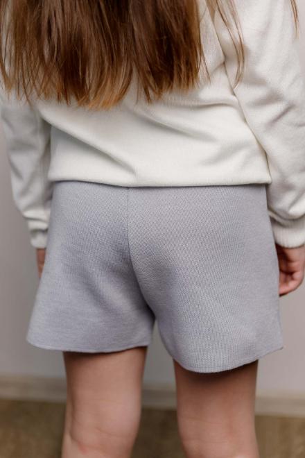 В'язані шорти-спідниця дитяча сіра