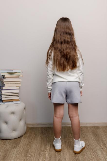 В'язані шорти-спідниця дитяча сіра