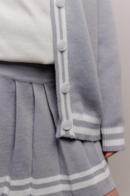 Дитячий кардиган зі смужкою сірий