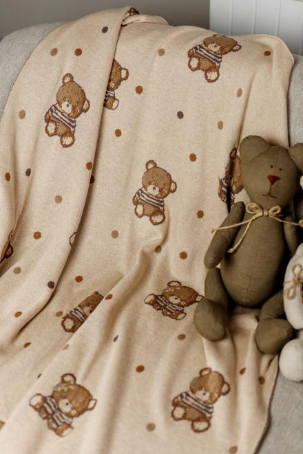 Плед дитячий в'язаний Тедді