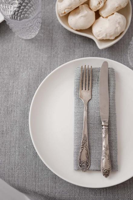 Набір святкових серветок для сервірування Перлина Silver