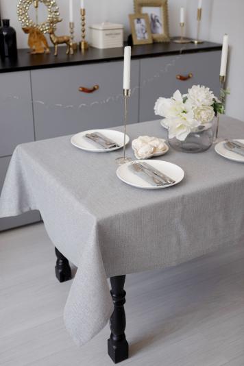 Скатертина святкова Перлина Сіра Скатертина святкова Перлина Сіра