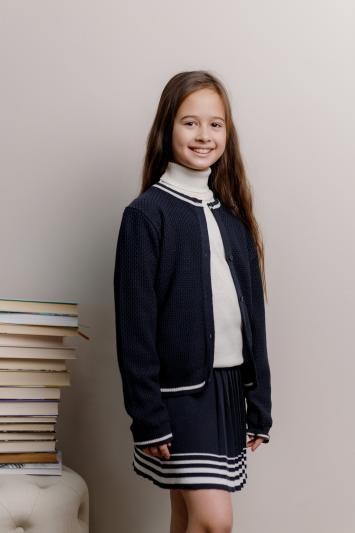 Детская кофта Герда Темно-синя Детская кофта Герда Темно-синя