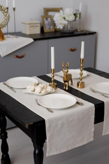 Раннер святковий Перлина Білий