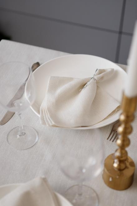 Скатертина святкова Перлина Біла