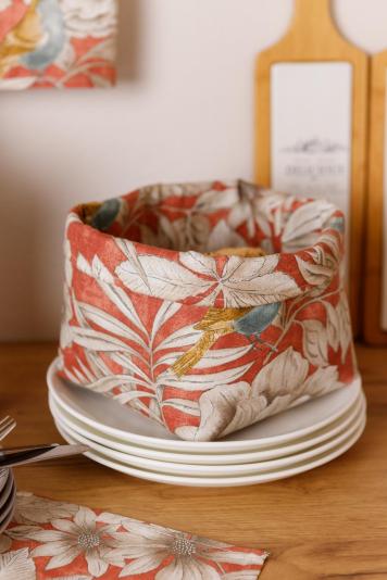 Універсальний кошик для зберігання Пташка на теракоті Універсальний кошик для зберігання Пташка на теракоті