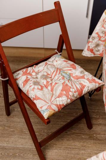 Подушка для стільця Пташка на теракот Подушка для стільця Пташка на теракот