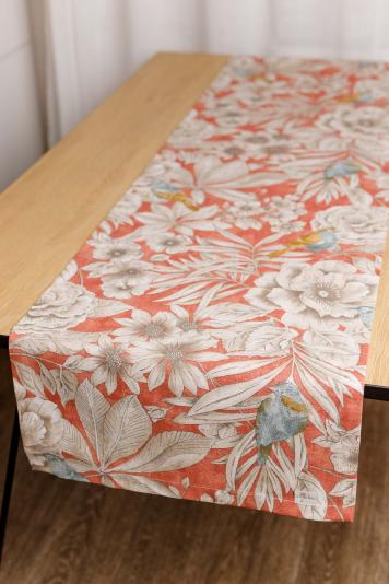 Доріжка на стіл Пташка на теракоті Доріжка на стіл Пташка на теракоті