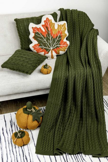 Плед Happy Fall  Kosa Оливковий