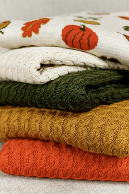 Плед Happy Fall  Kosa Оливковий