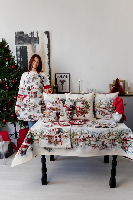 Наволочка гобеленова з велюром Салазки