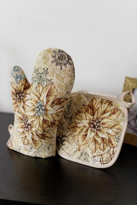 Новорічна гобеленова рукавичка Золоте свято