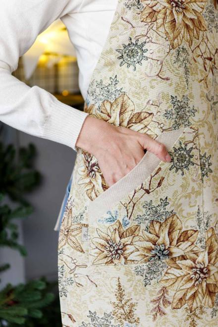 Новорічний гобеленовий фартух Золоте свято