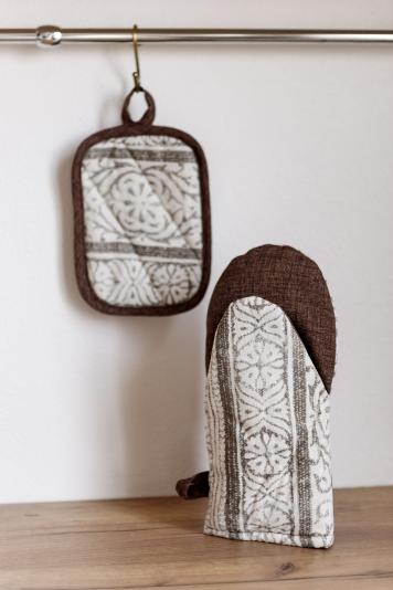 Набір рукавиця та прихватка Brown Набір рукавиця та прихватка Brown