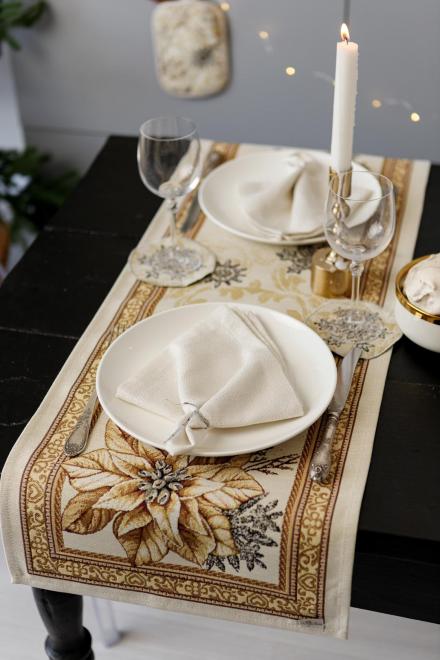 Ранер гобеленовий новорічний Золоте свято