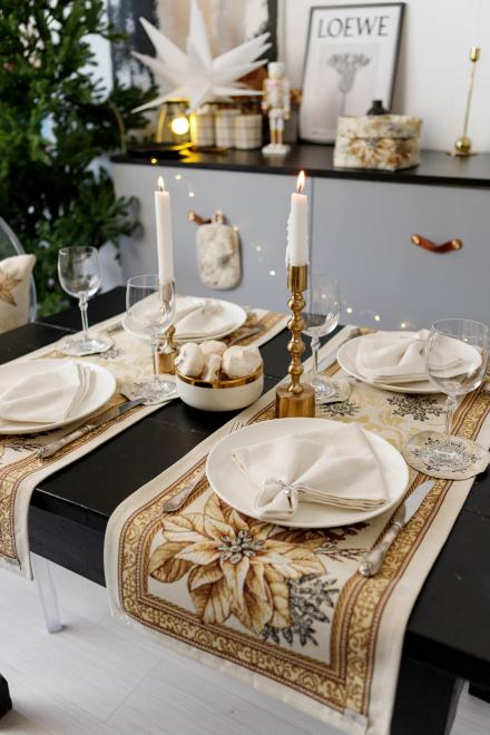 Ранер гобеленовий новорічний Золоте свято