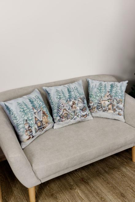 Наволочка гобеленова новорічна Казкові гноми Салазки