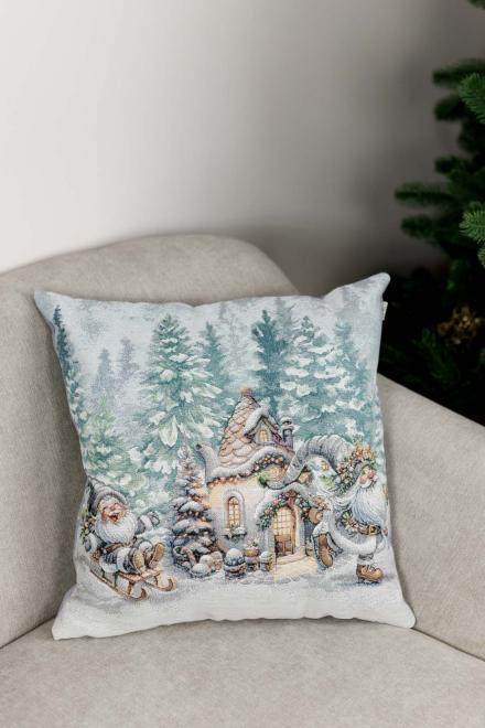 Наволочка гобеленова новорічна Казкові гноми Салазки