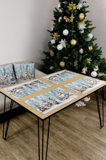 Новорічна гобеленова серветка Казкові гноми