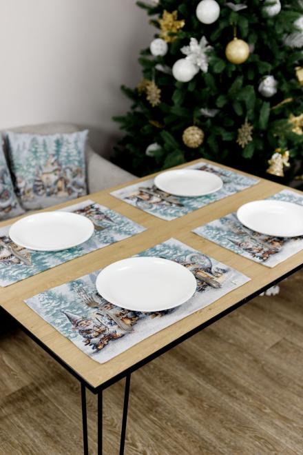 Новорічна гобеленова серветка Казкові гноми