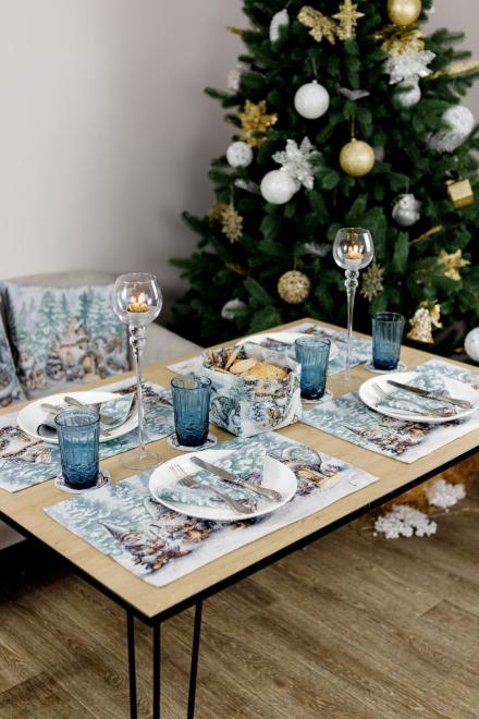 Новорічна гобеленова серветка Казкові гноми