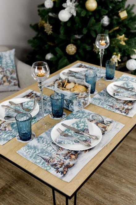 Новорічна гобеленова серветка Казкові гноми