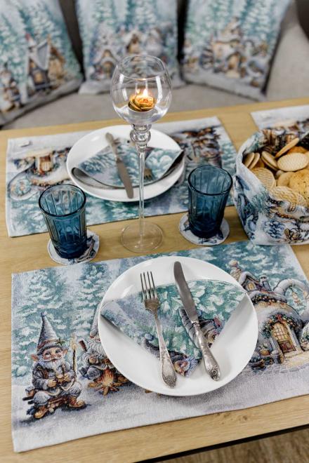 Наволочка гобеленова новорічна Казкові гноми Салазки