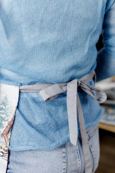 Новорічний гобеленовий фартух Казкові гноми