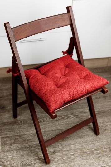 Подушка для стільця CHENILLA червона