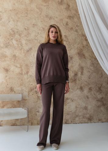 Брюки в'язані Katrin шоколад NEW