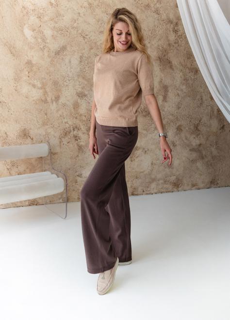 Жіноча футболка в'язана бежева