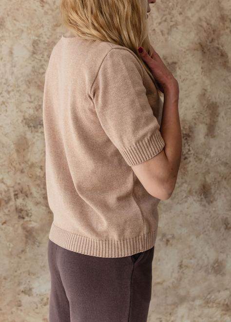 Жіноча футболка в'язана бежева
