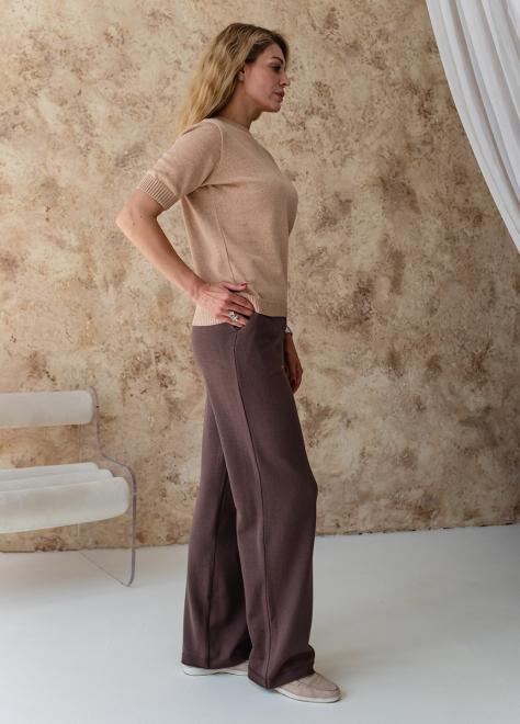 Жіноча футболка в'язана бежева