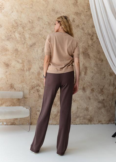 Жіноча футболка в'язана бежева