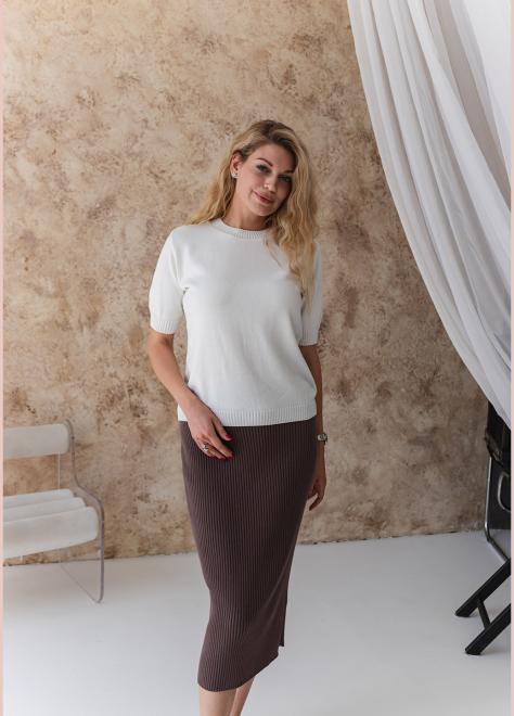 В'язана спiдниця Katrin шоколад NEW