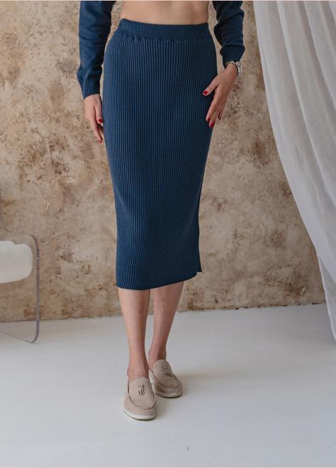 В'язана спiдниця Katrin cиній джинc