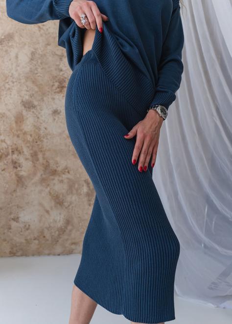 В'язана спiдниця Katrin cиній джинc