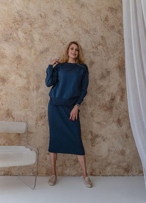 В'язана спiдниця Katrin cиній джинc