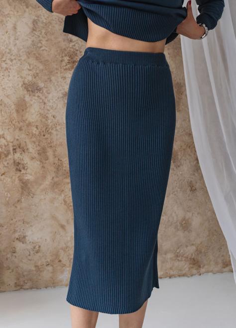 В'язана спiдниця Katrin cиній джинc