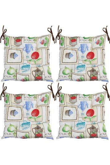 Набір подушок на стул CUPCAKE Blu Набір подушок на стул CUPCAKE Blu