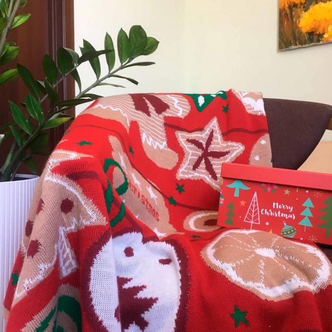 Плед новорiчний Печиво